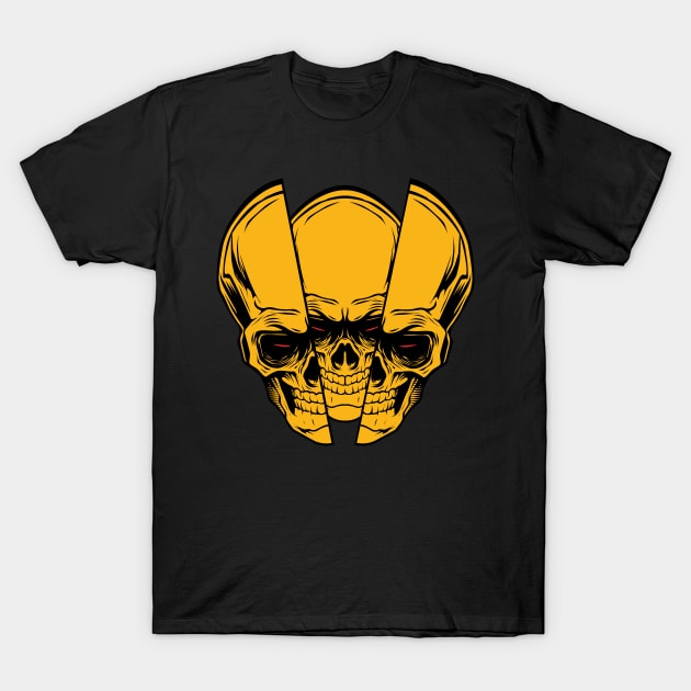 Broken Skull v01 T-Shirt by Bag O' Bones